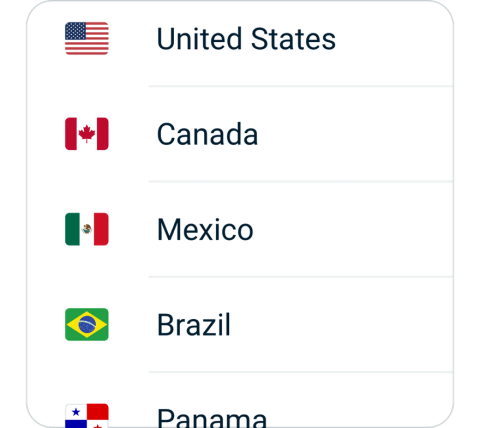 Fotiaoqiang connect step 2, choose VPN server location